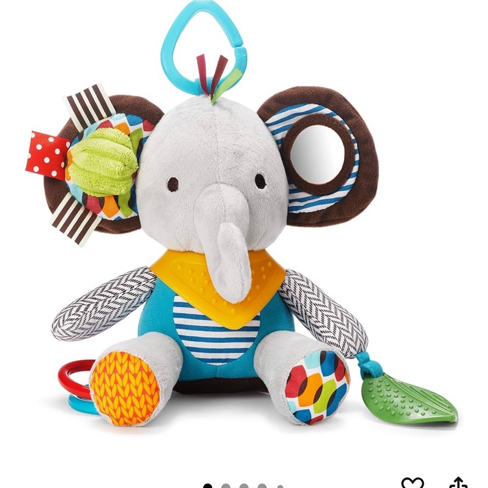New Skip Hop- Colorful Elephant Plush Toy